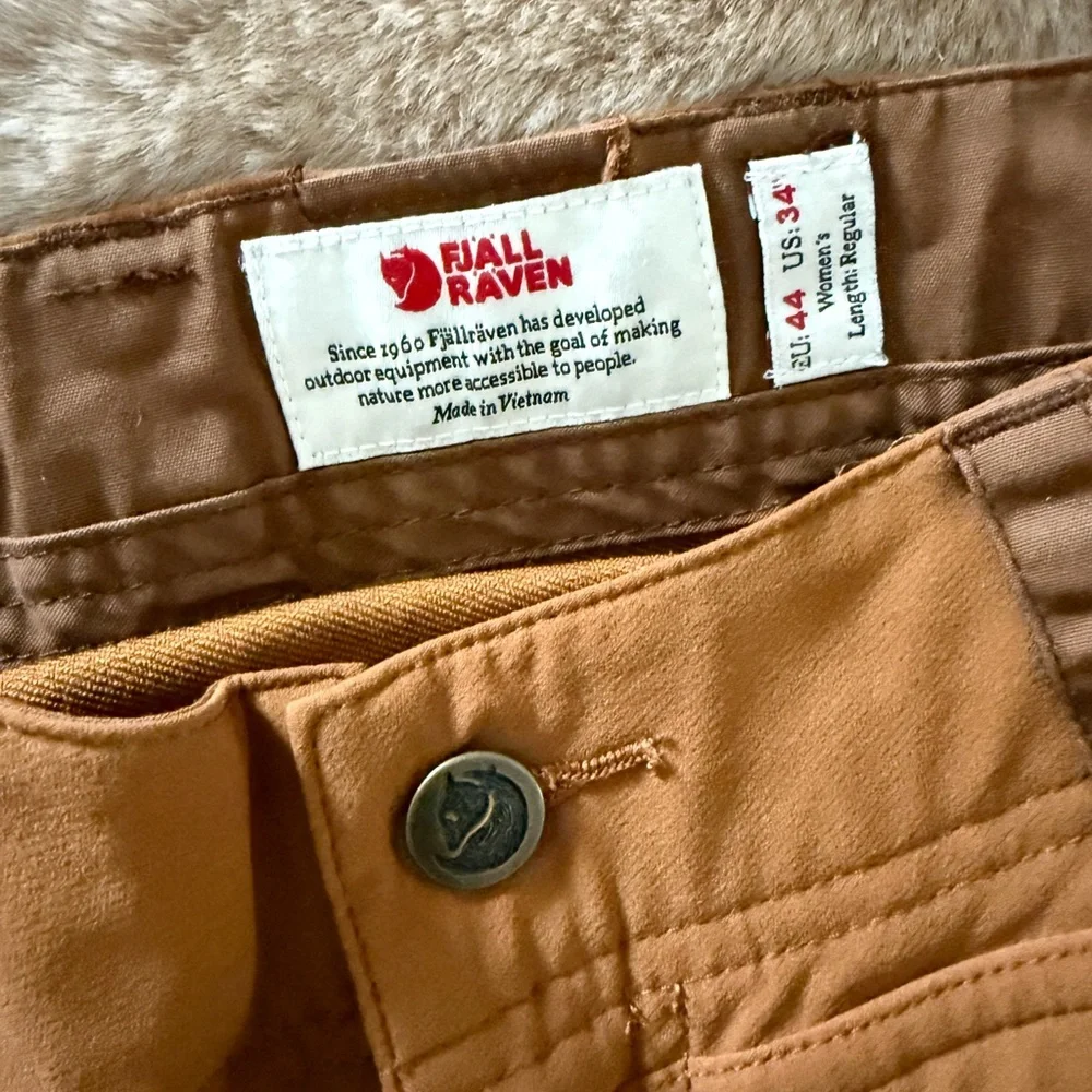 FJALLRAVEN WOMEN’S KEB TROUSERS US 34 TIMBER BROWN - Picture 8 of 9